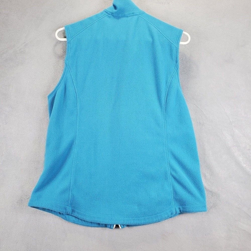 Lands End Vest Womens Medium Blue Fleece Full Zip - Picture 6 of 7